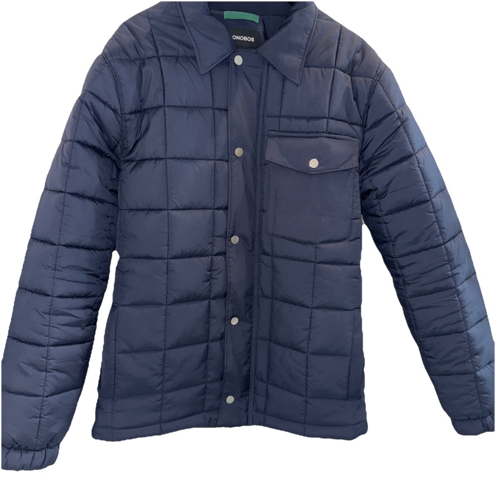 Bonobos Jacket Men's The Quilted Jacket Navy Blue‎ Pockets Preppy Outdoor Sporty
